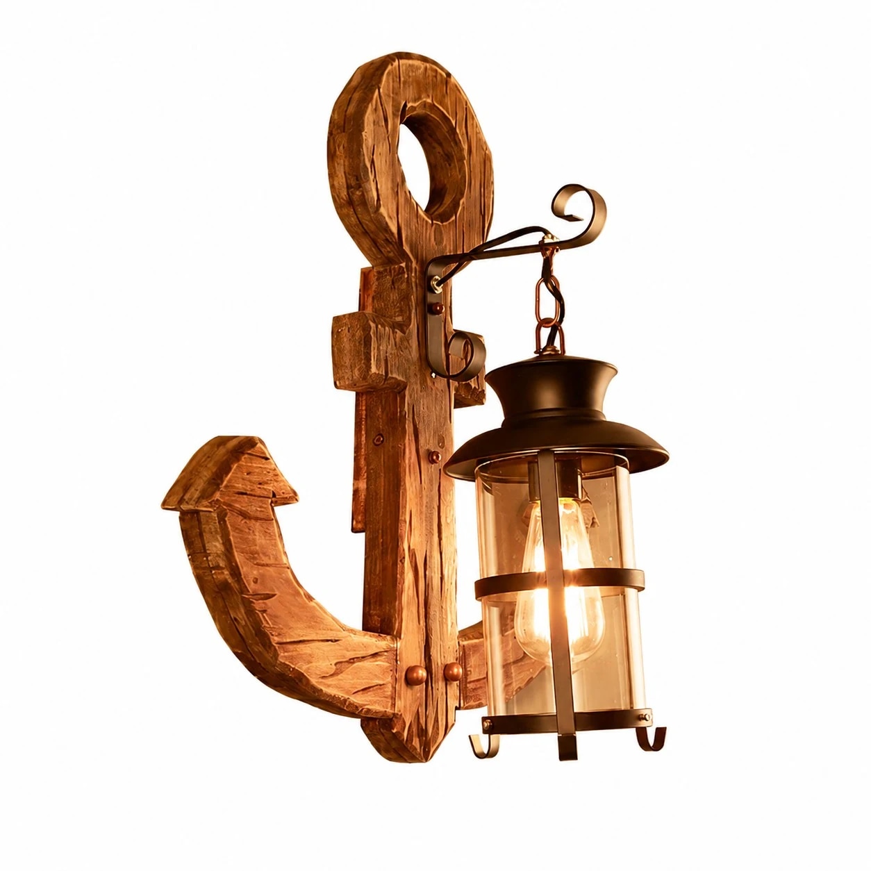Rustic wall lamp lifestyle display