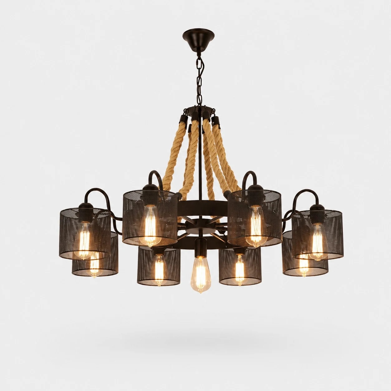 8116-D9 · Series: Mesh Shade · Heads: 9 · Dimensions: D 36.6" / 93 cm