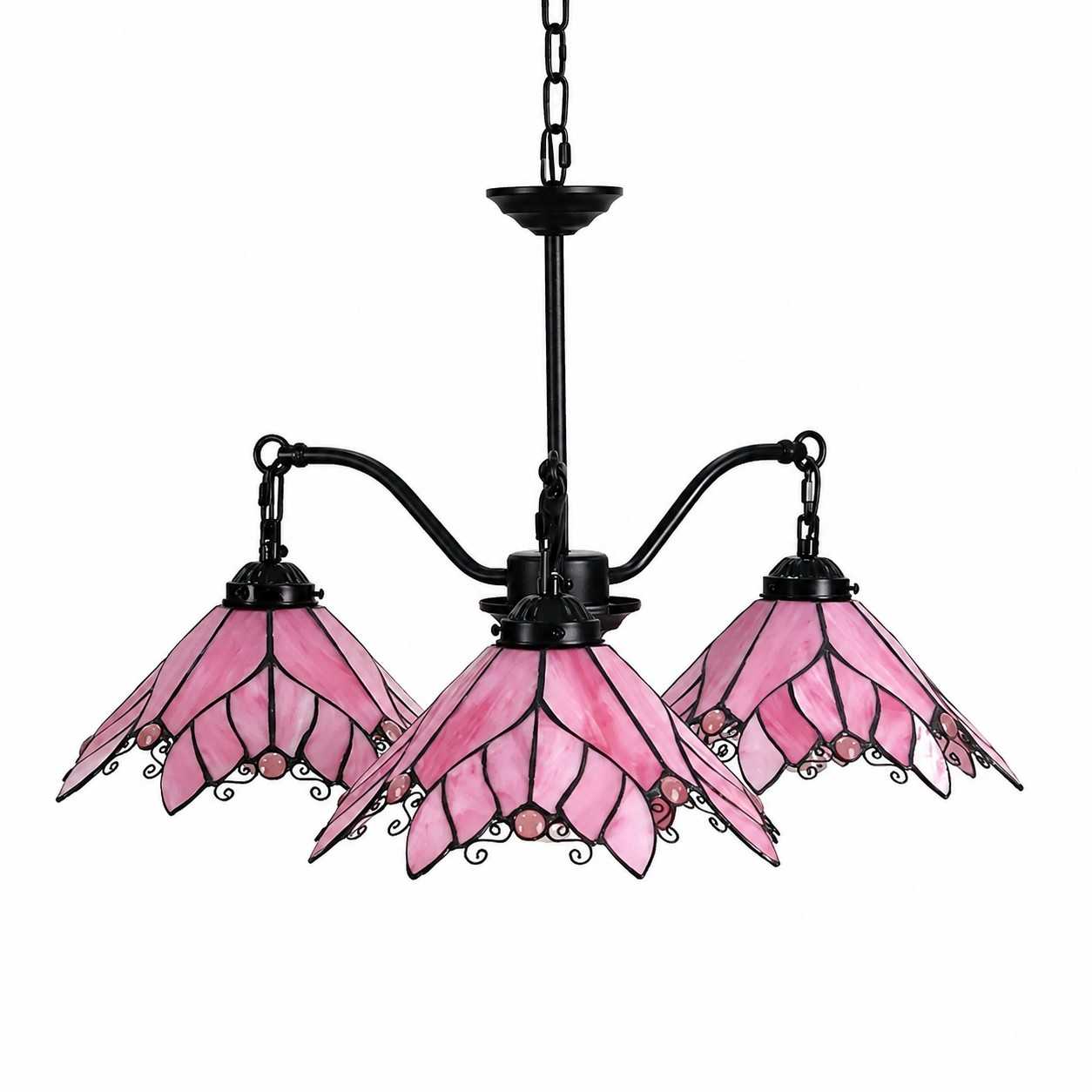 Pink chandelier