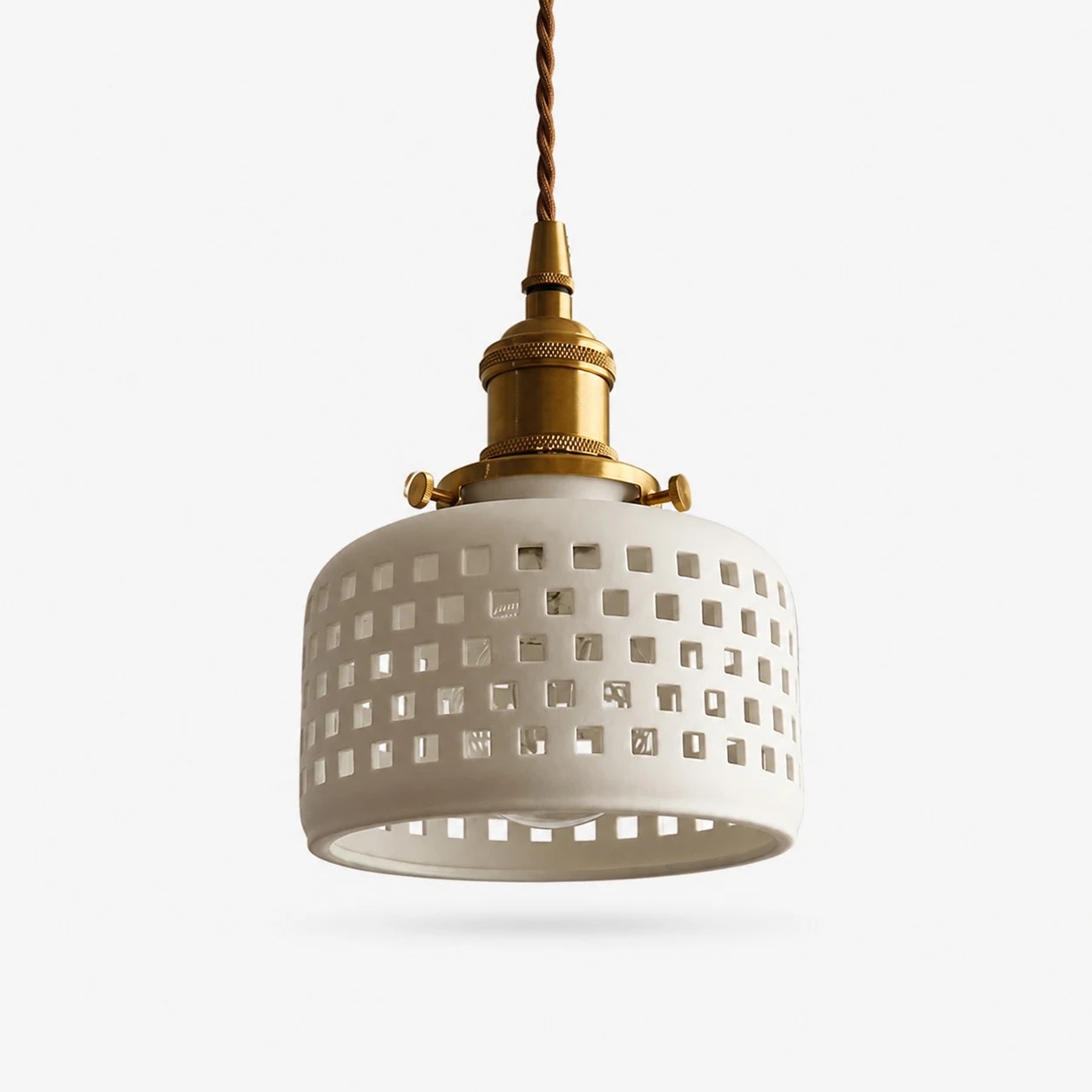 B Square Grid Pendant