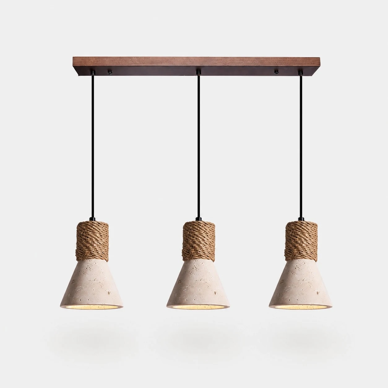 Three-light linear pendant