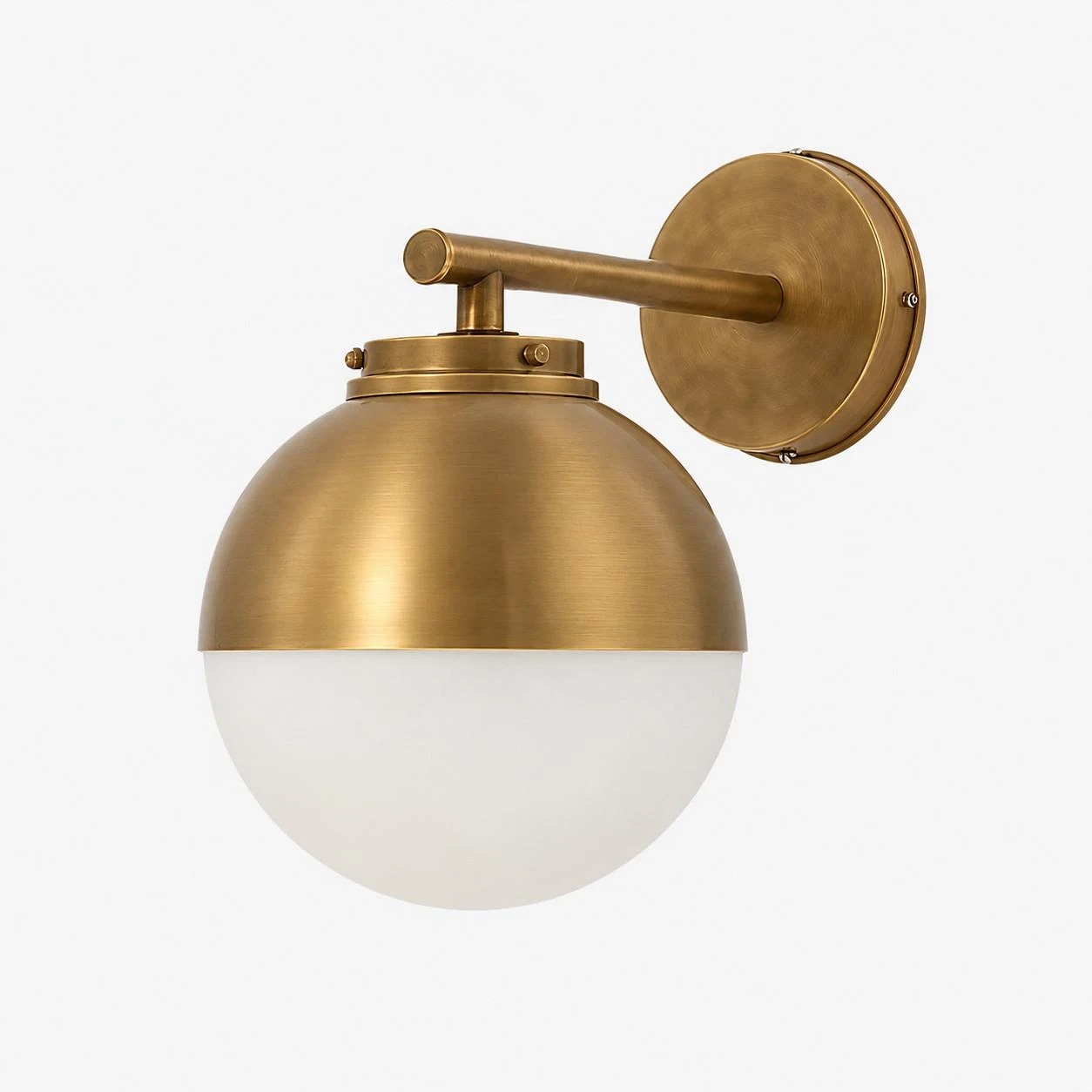 Vintage brass exterior wall lamp single item product view