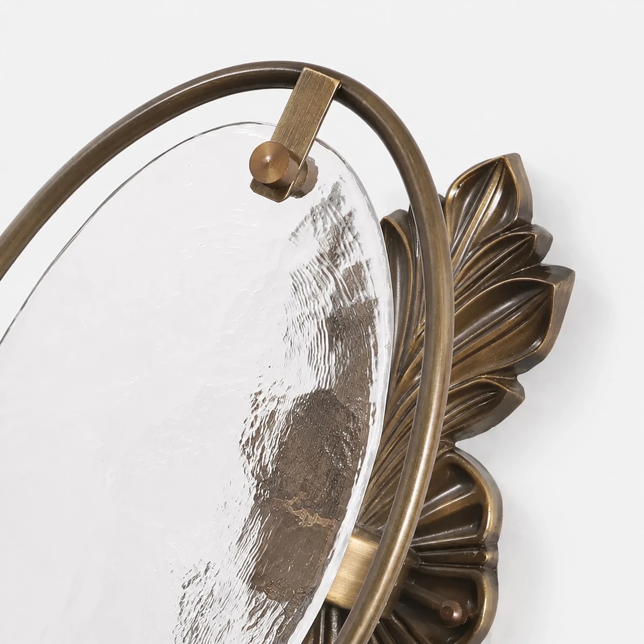 Oval textured glass shade