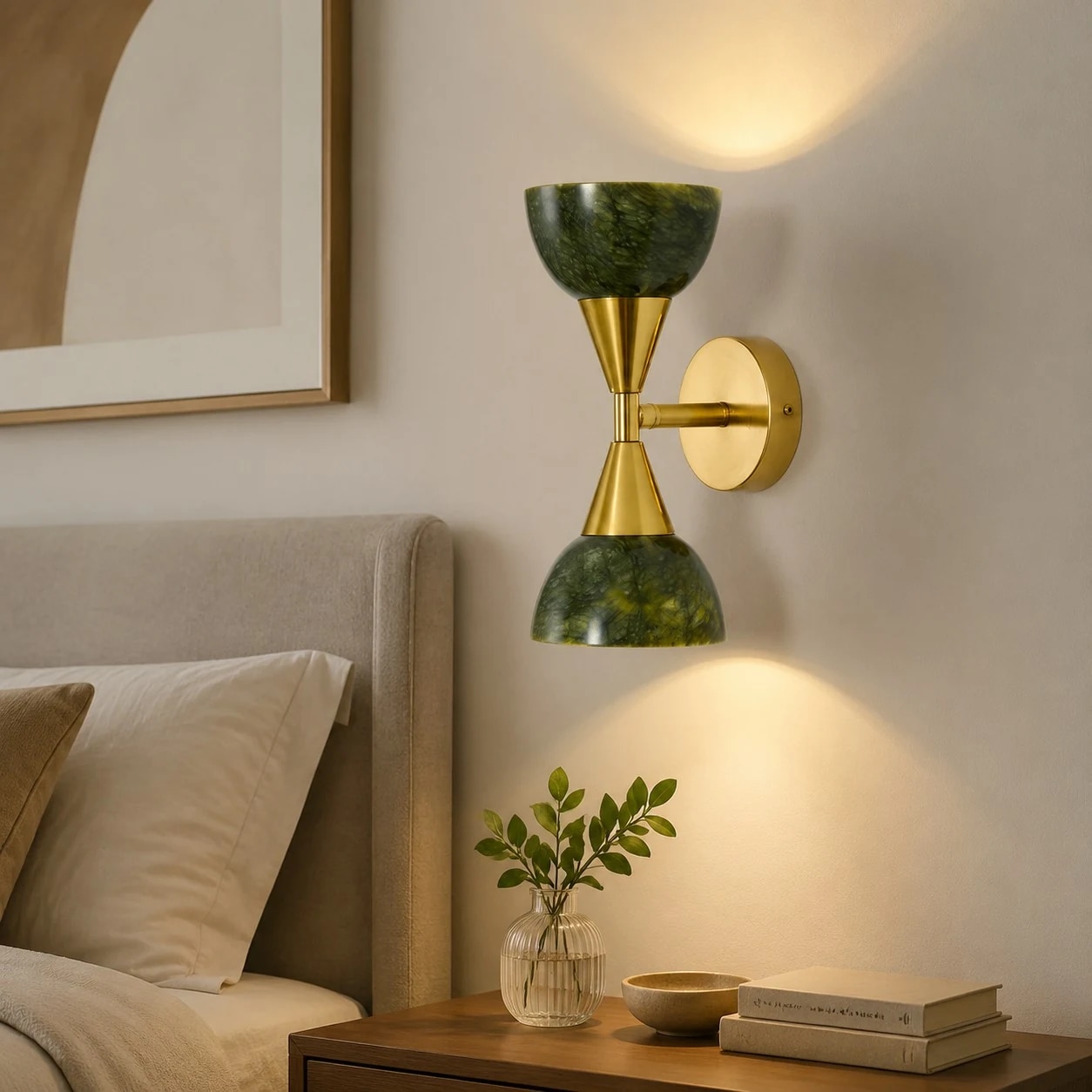 Bedside wall sconce installation scale