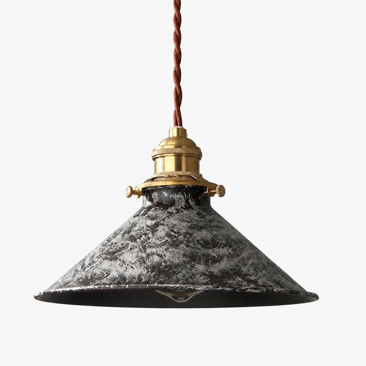Distressed Grey White Cone pendant lamp