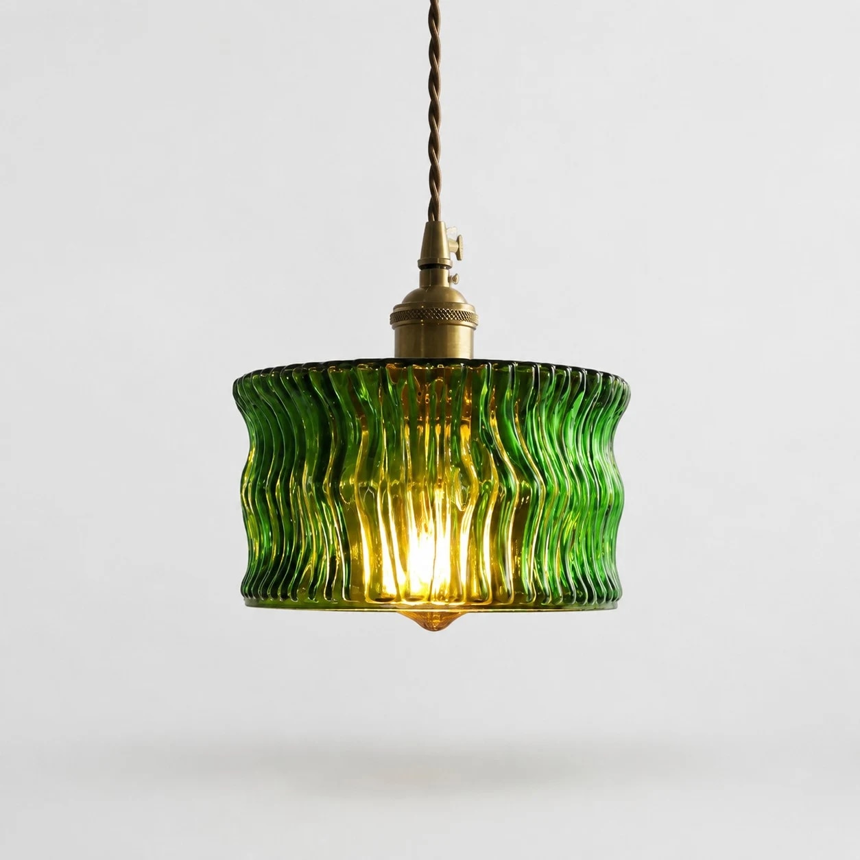 Green glass pendant light variant