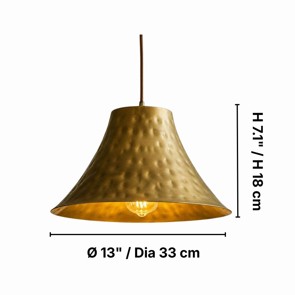 Dimension diagram for 13 inch pendant