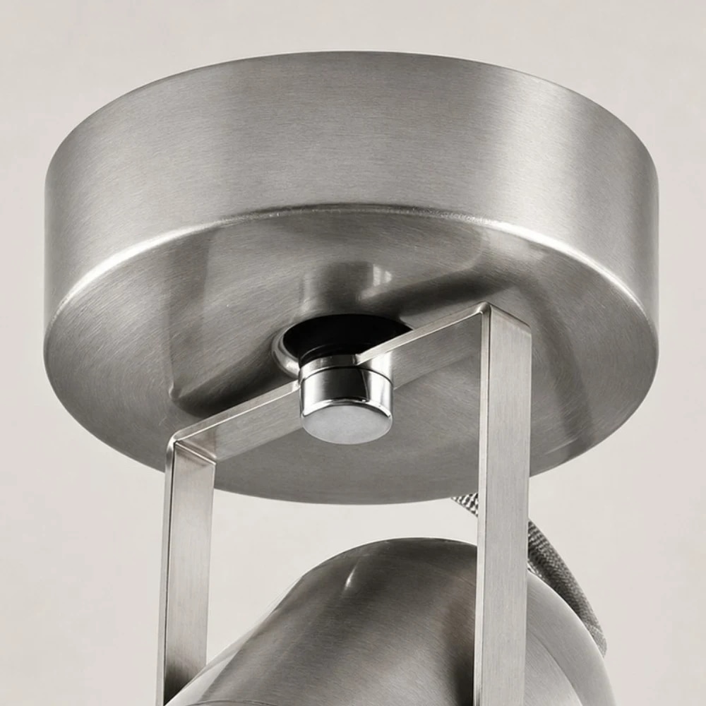Round sand nickel mounting base and bracket detail