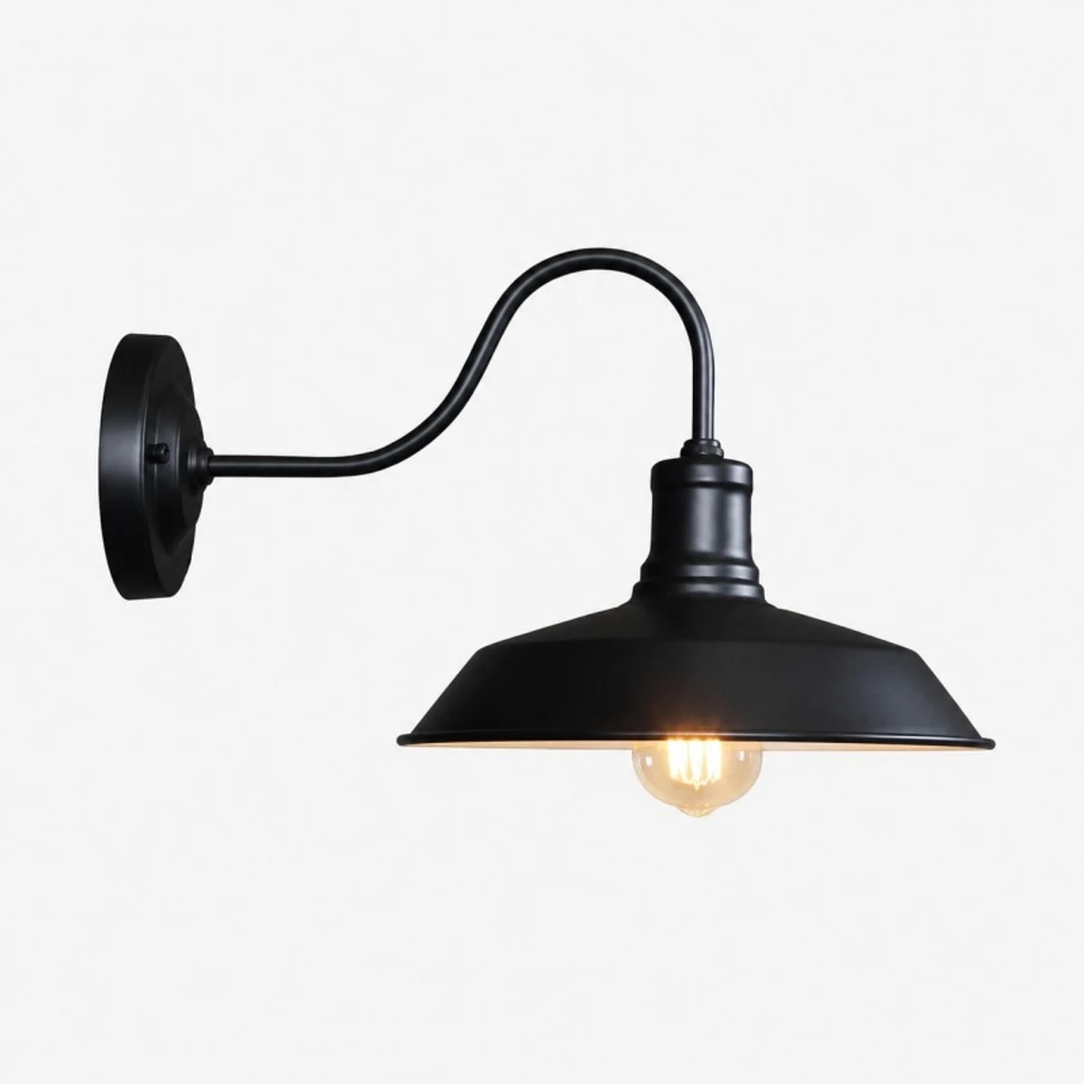 Black compact wall sconce