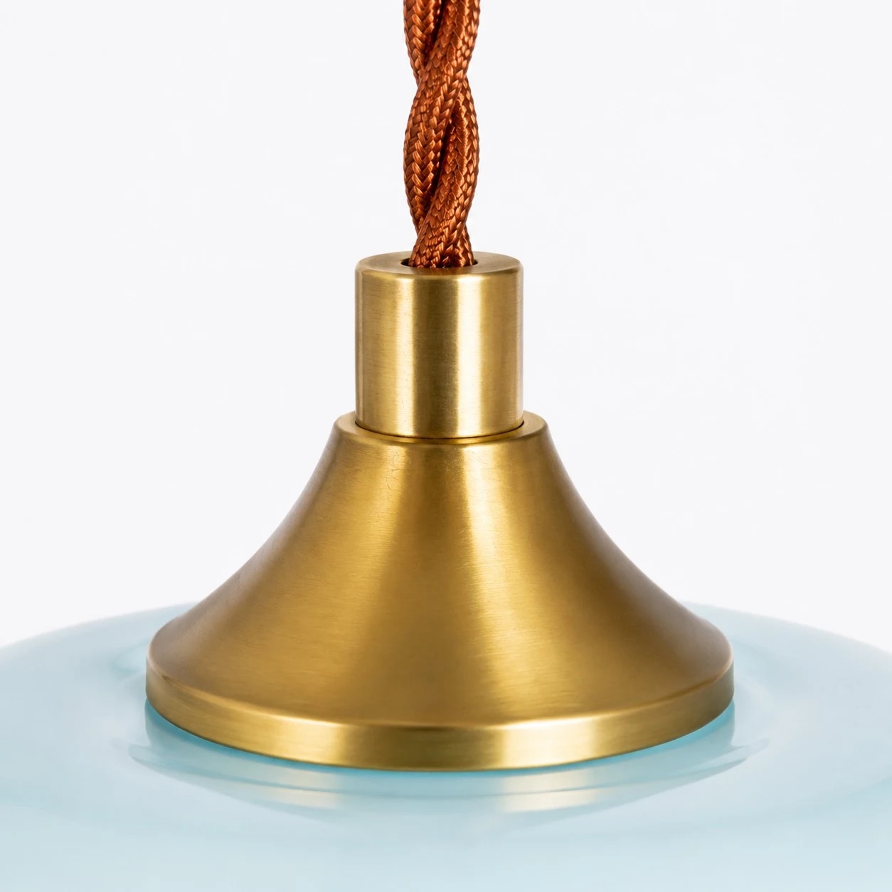 Brass finish and braided cord detail