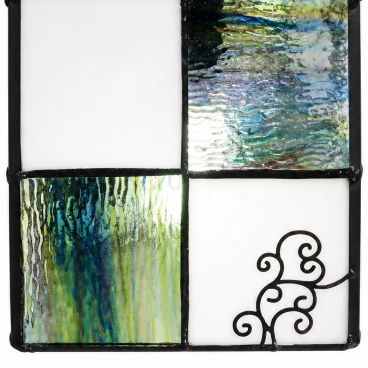 Textured glass and solder line detail