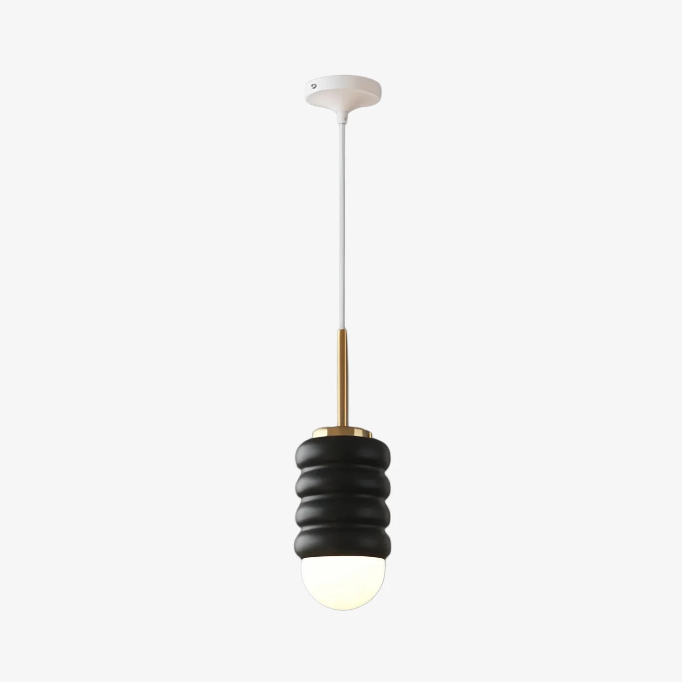 Brass + Black pendant
