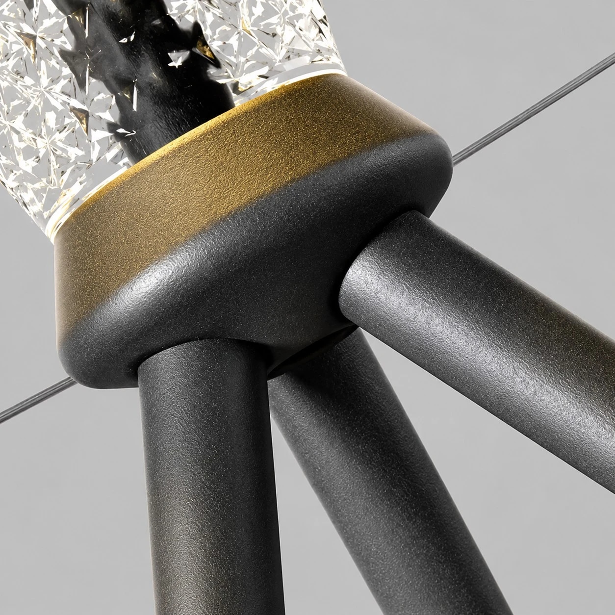 Black tripod joint detail