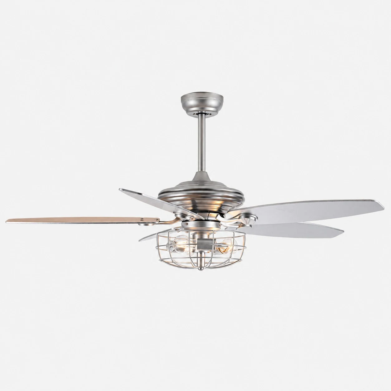 Zilveren metalen kooi / 132 cm / 52″