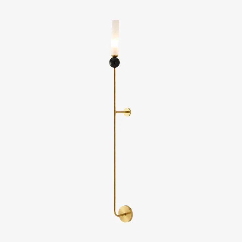 A large brass wall sconce