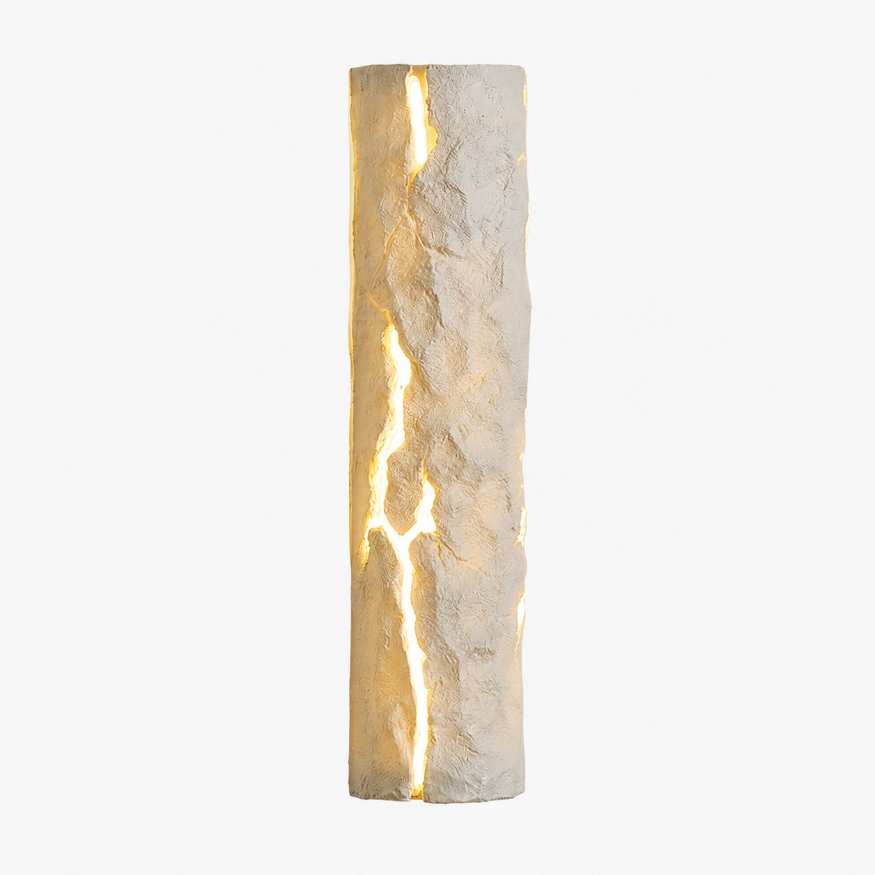 Applique da parete in resina bianca effetto crepa (immagine SKU)