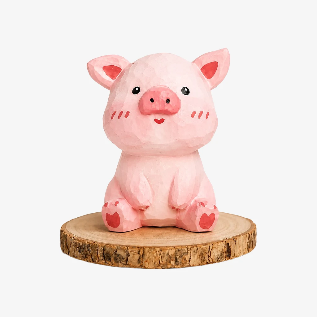 Handgesneden houten dierenbeeldjes