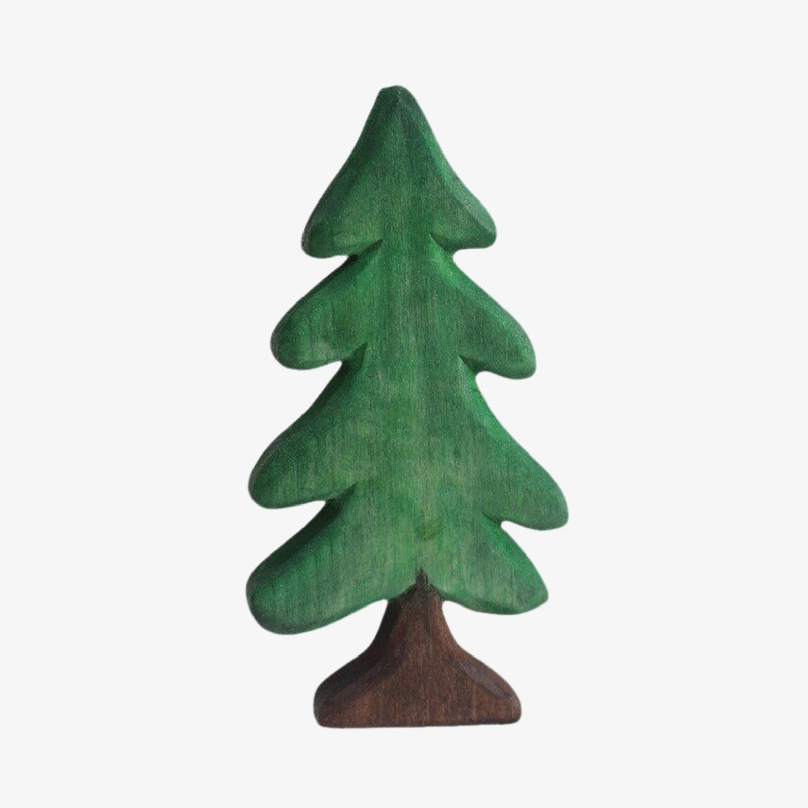 Groene dennenboom houten ornament