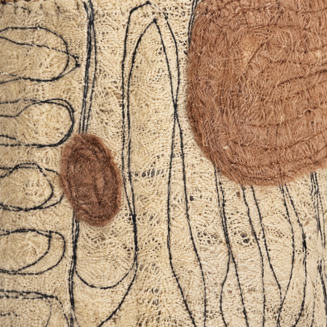 Textuurdetails van natuurlijke loofahvezels