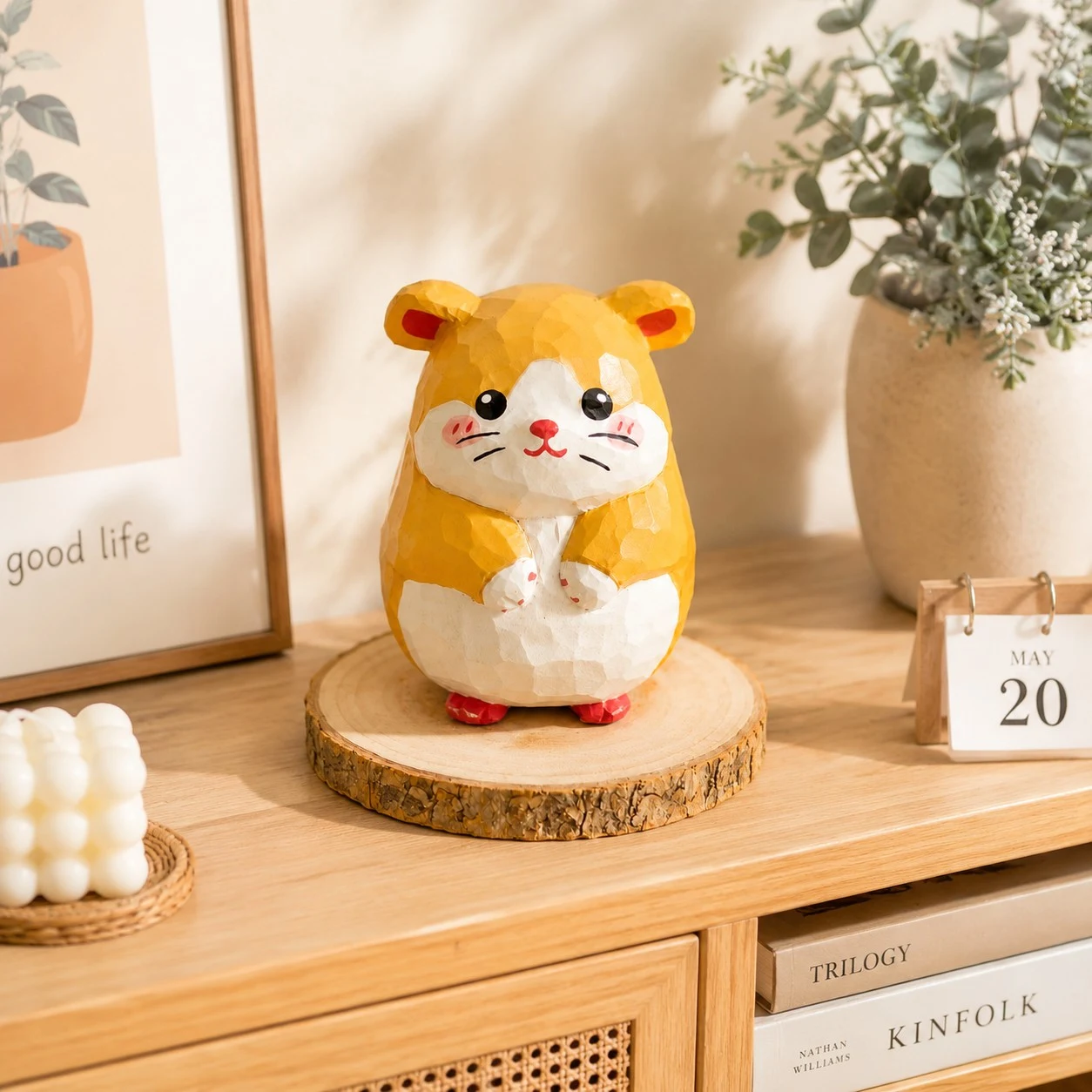 Handgesneden houten dierenbeeldjes