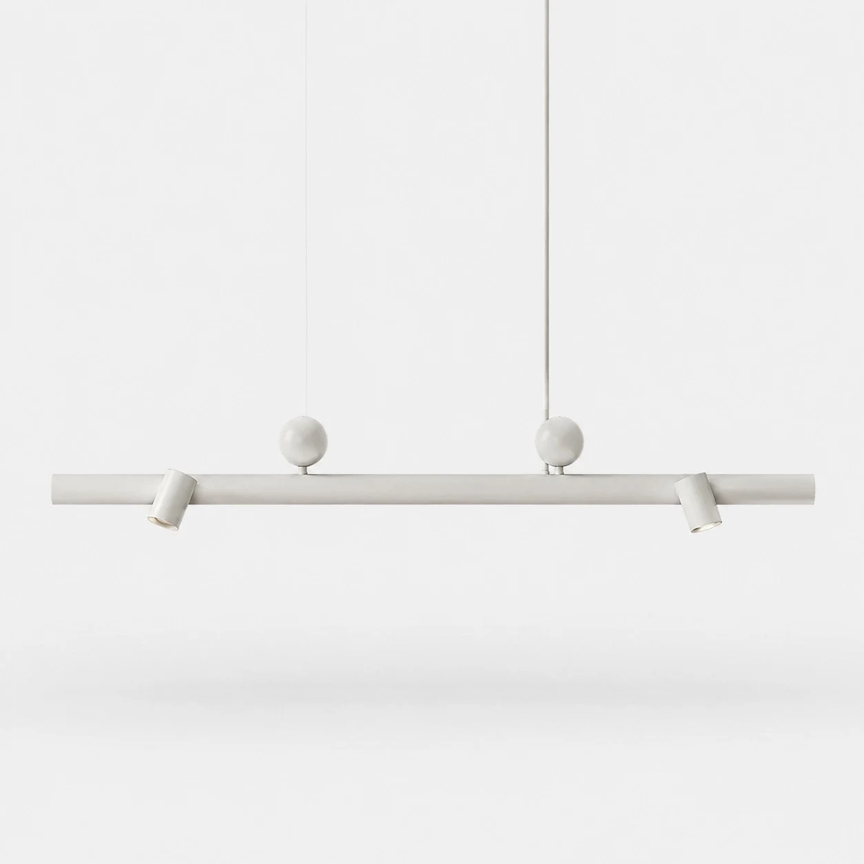 witte dubbele lichtbundel hanglamp