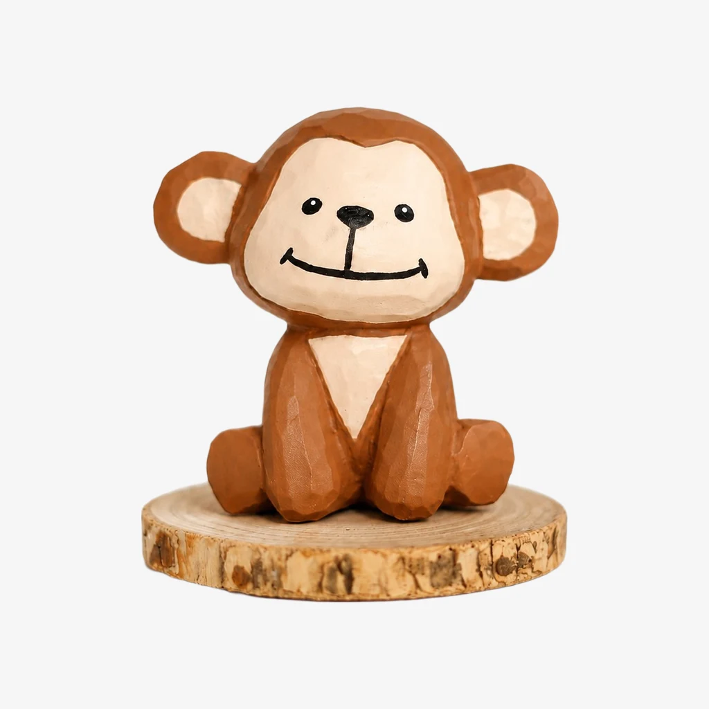Handgesneden houten dierenbeeldjes