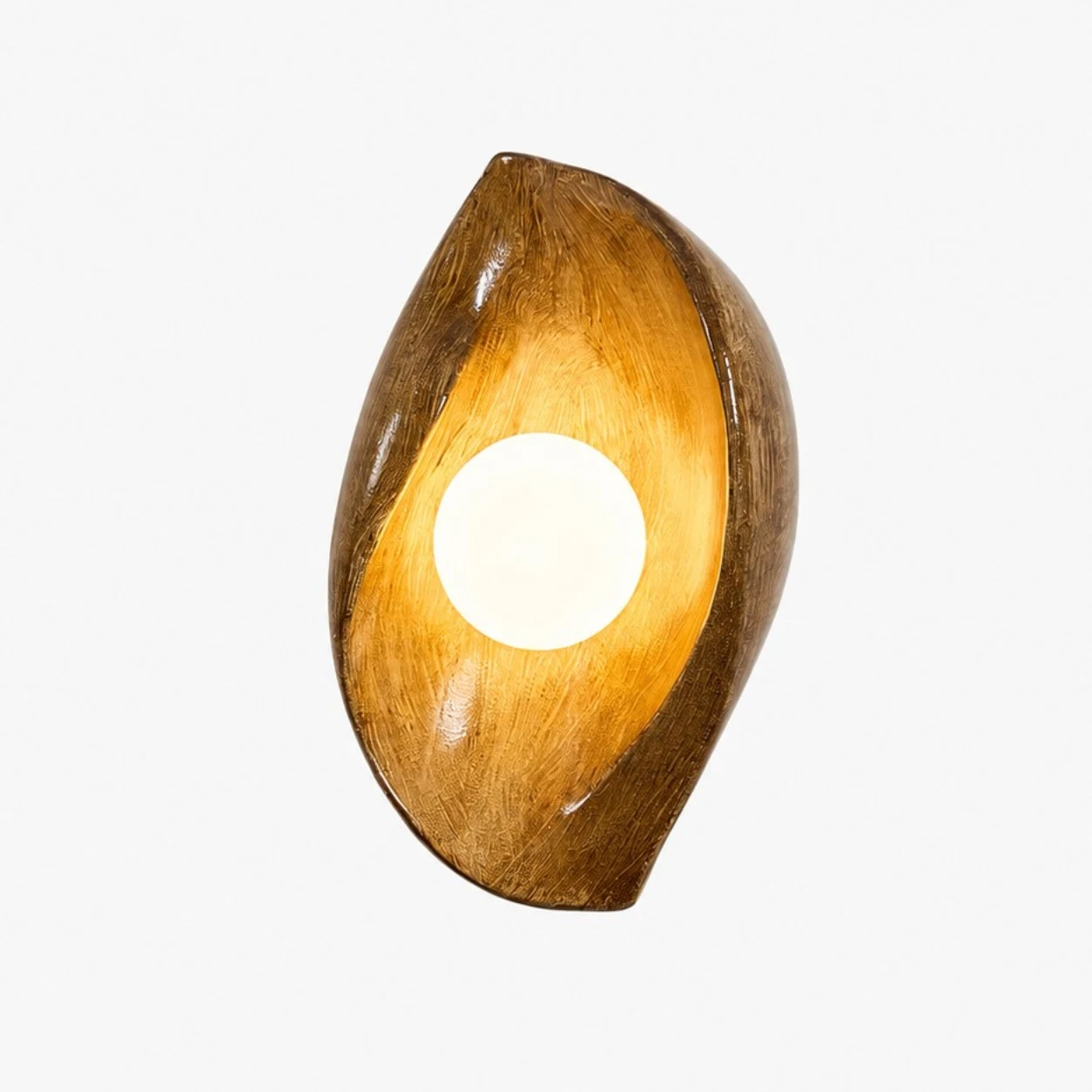 Wandleuchte mit Holzmaserung