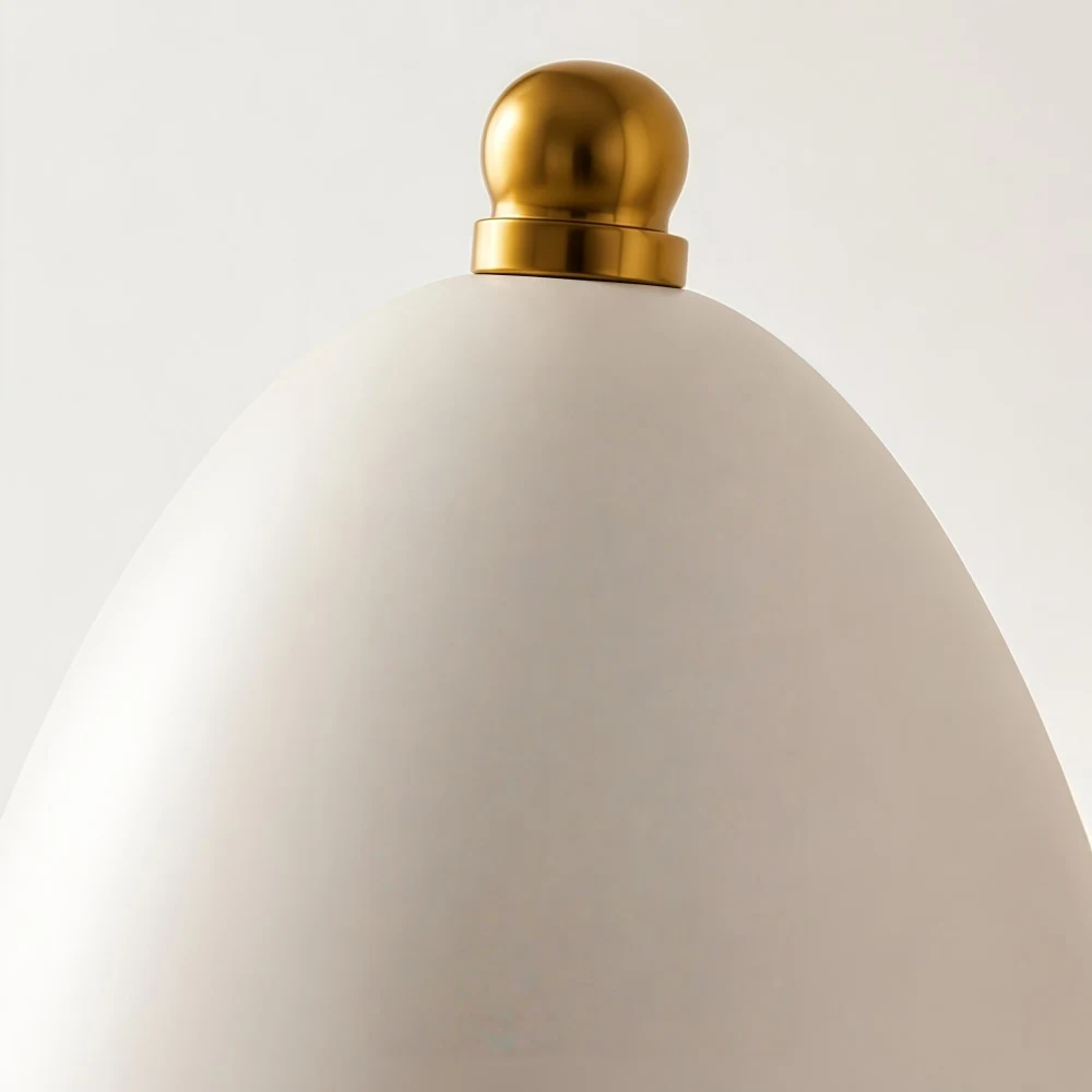 White cone shade finial detail