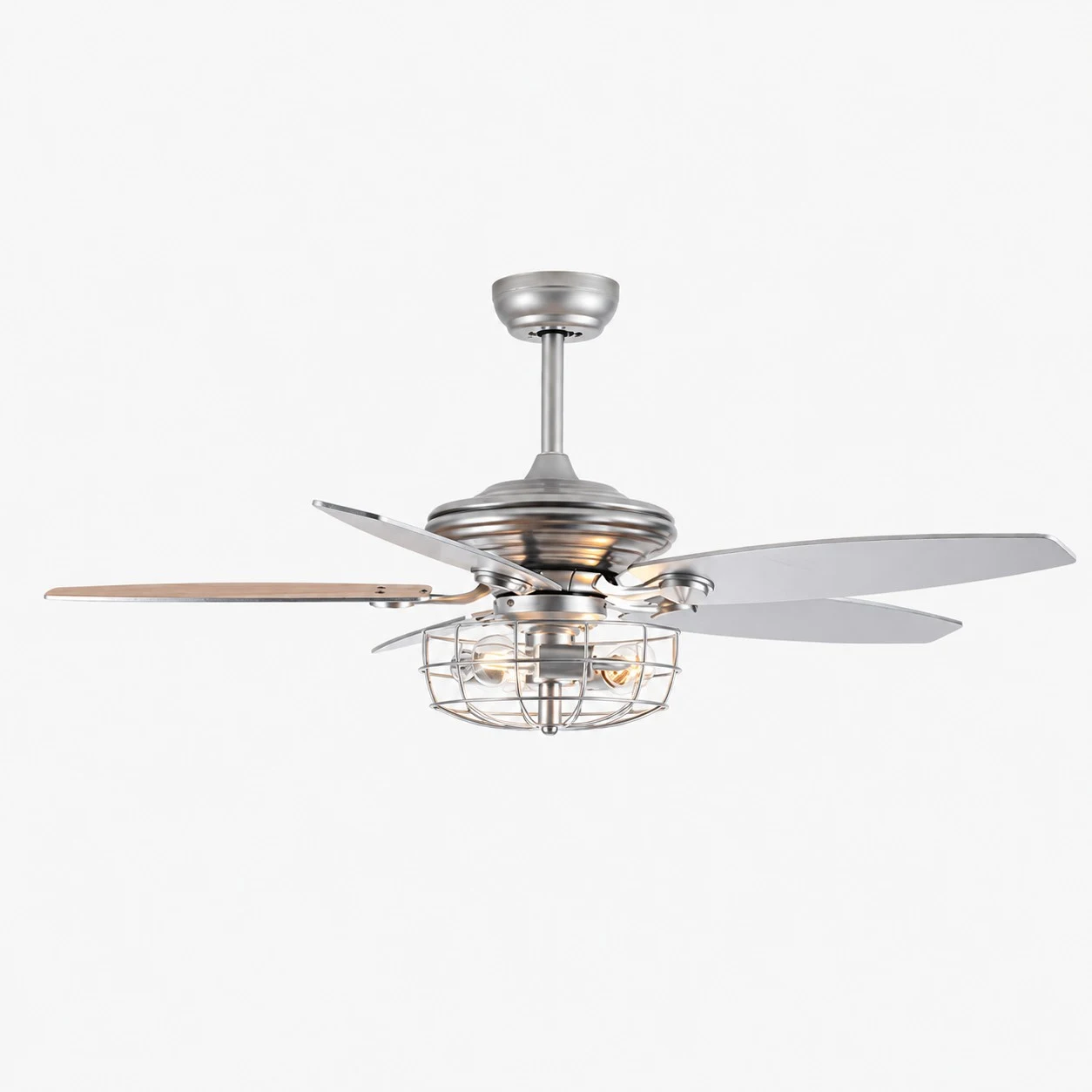 Zilveren metalen kooi / 107 cm / 42″