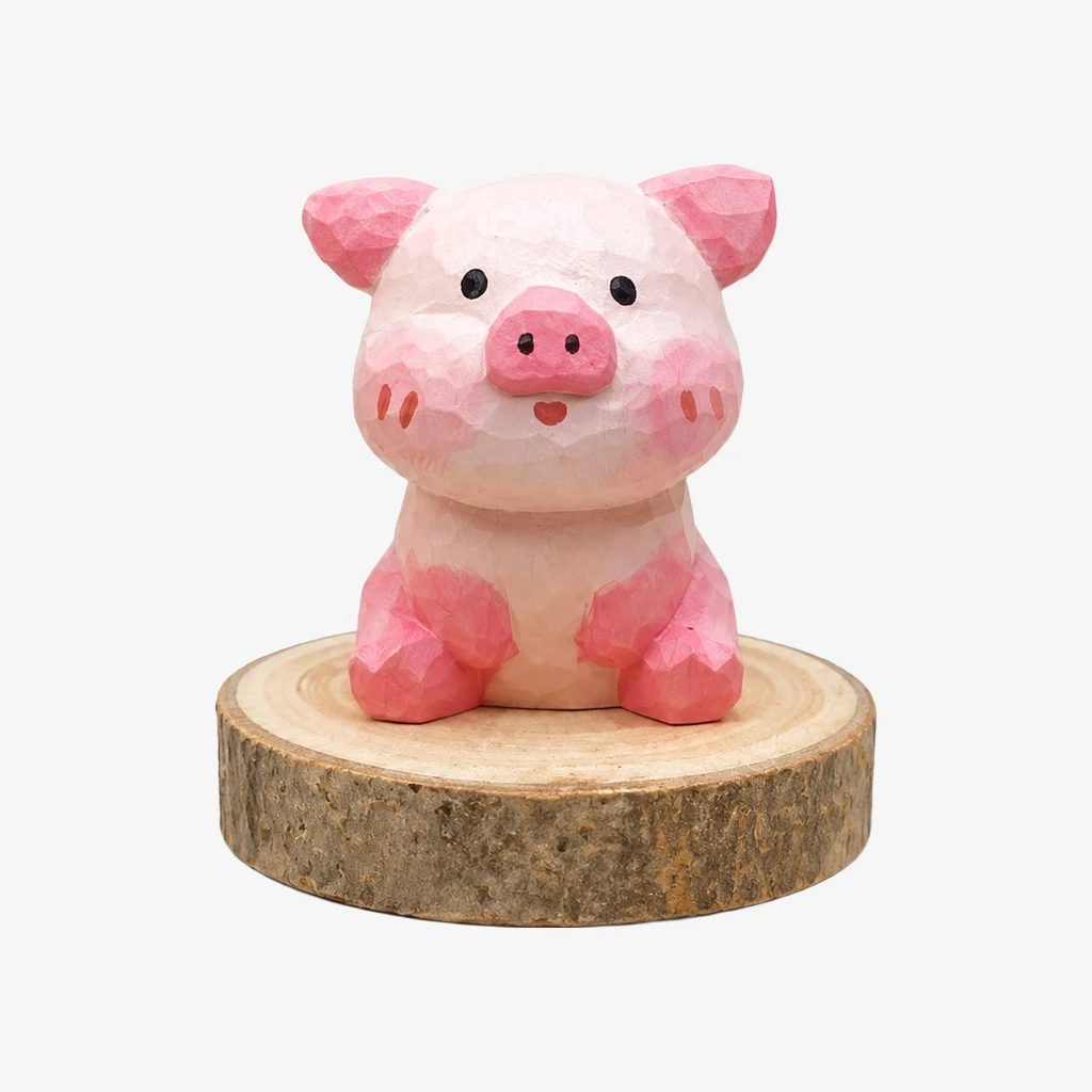 Handgesneden houten dierenbeeldjes