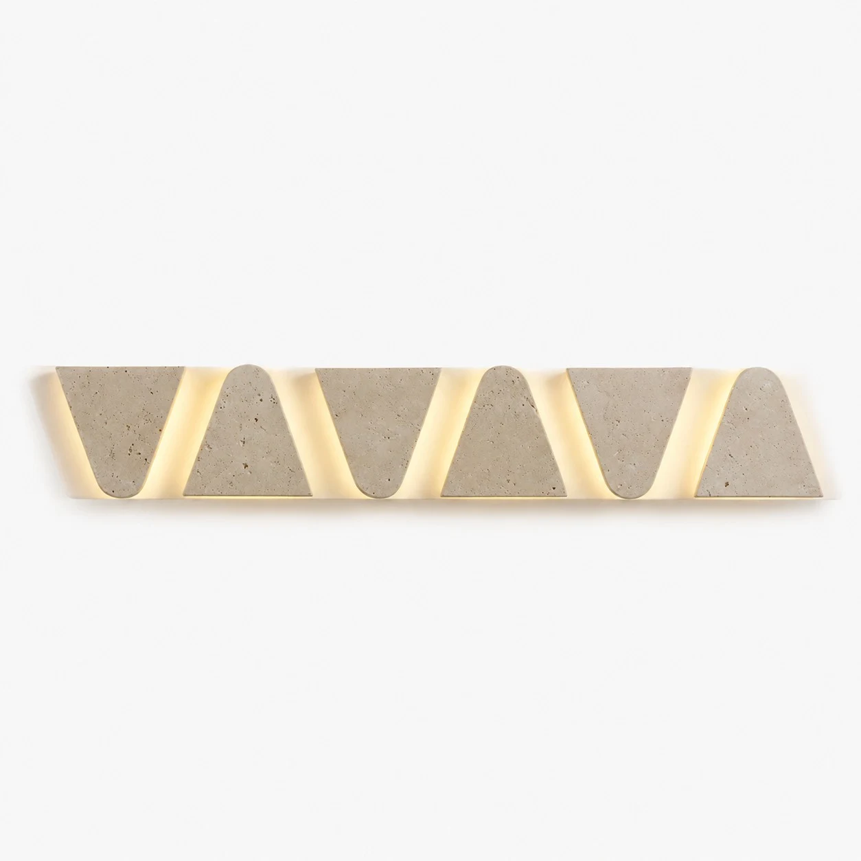 Travertine-texture multi-head wall sconce long SKU