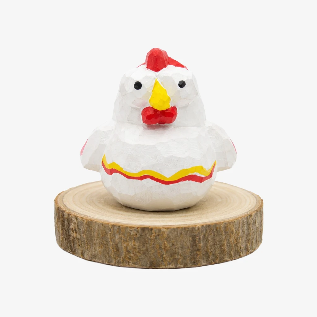 Handgesneden houten dierenbeeldjes