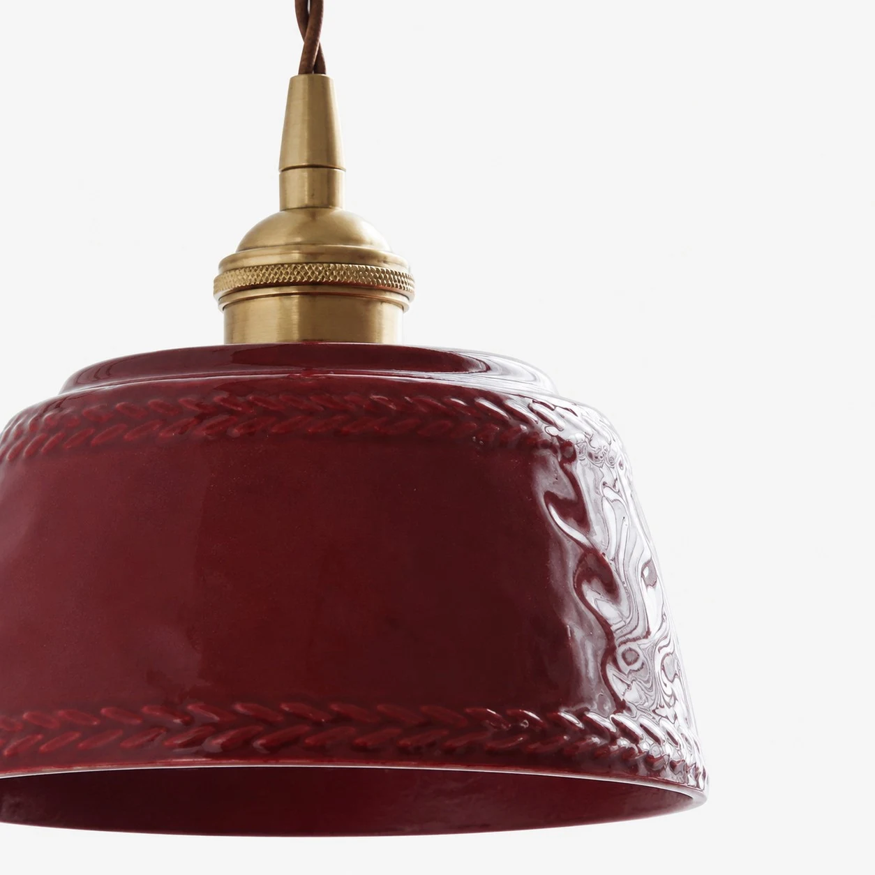 Red glazed ceramic shade