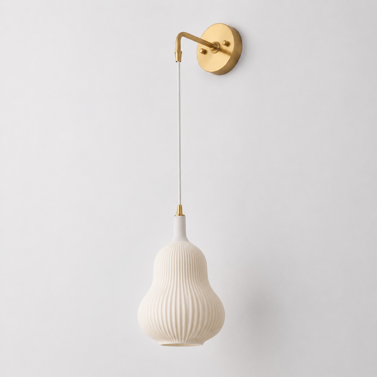 Milk White / White Glass Shade / Gourd W
