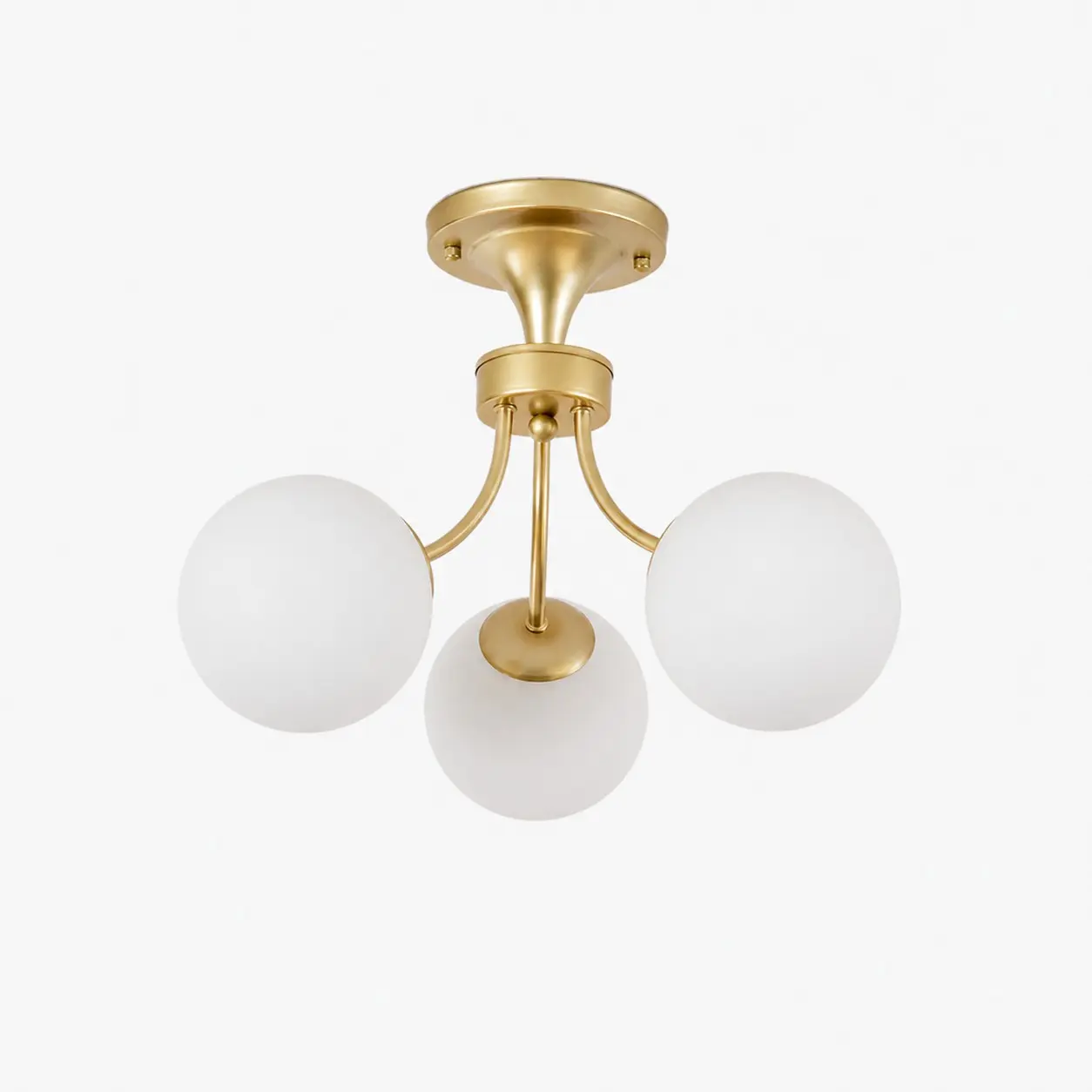 3 heads gold ceiling light