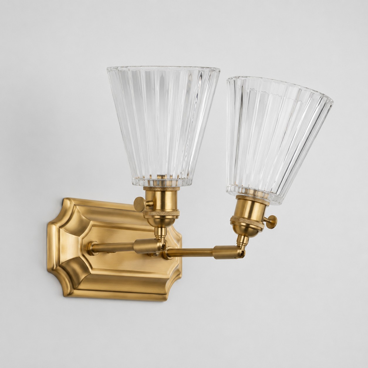 Double-Head Wall Light / Gold Copper Double Head