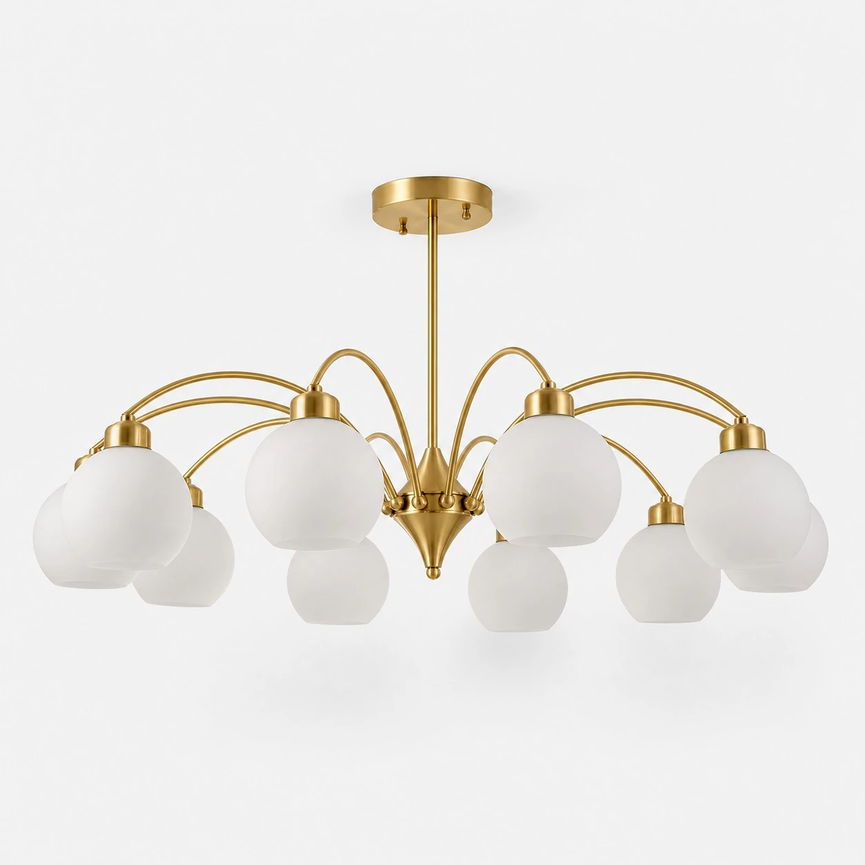 Solid brass 10-light chandelier