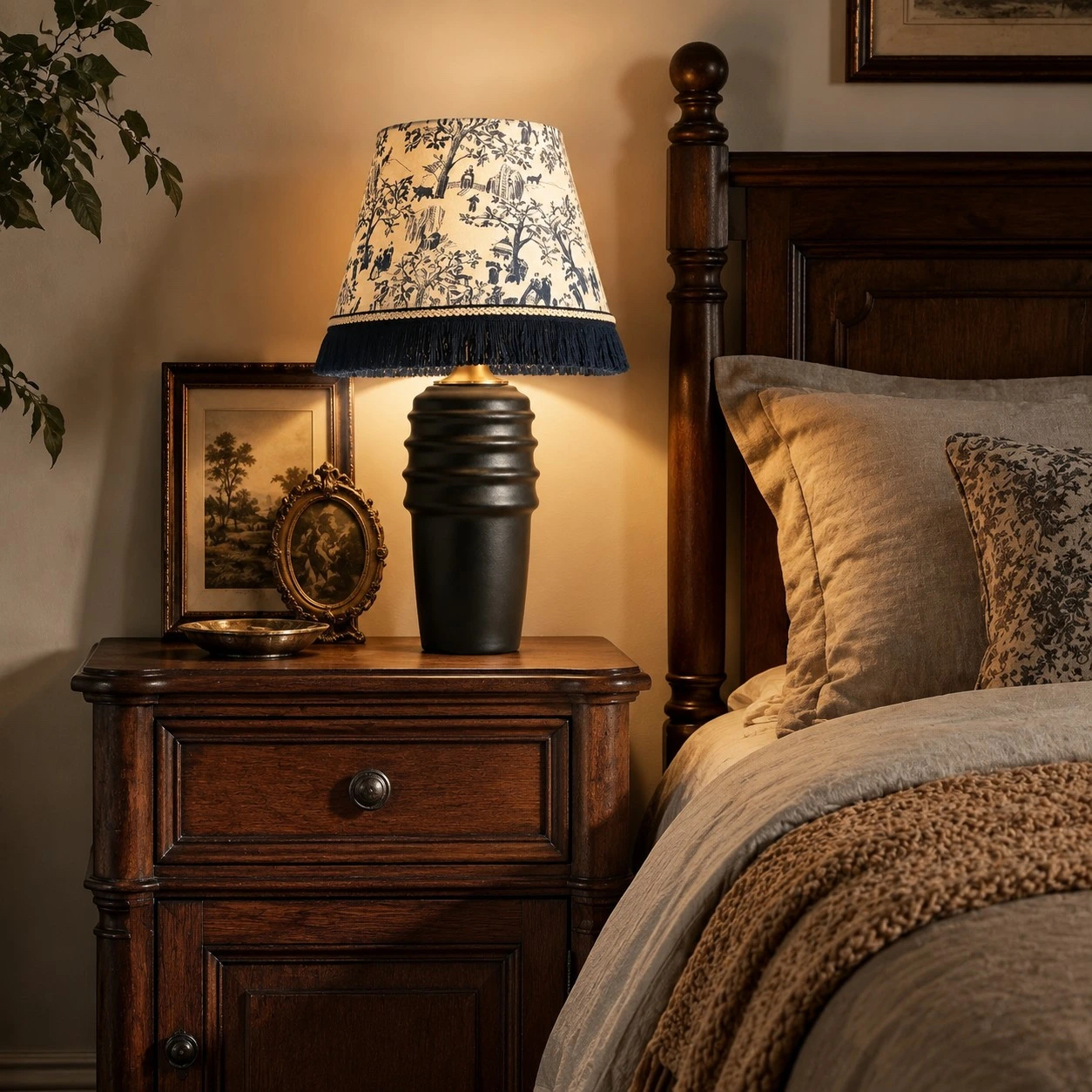 Embroidered Ceramic Table Lamp