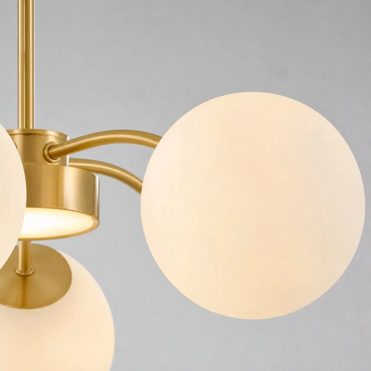 Illuminated milk glass globe shade