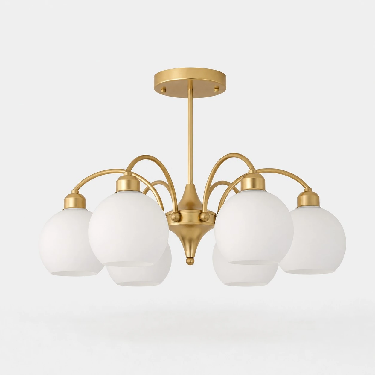 Gold 6-light chandelier