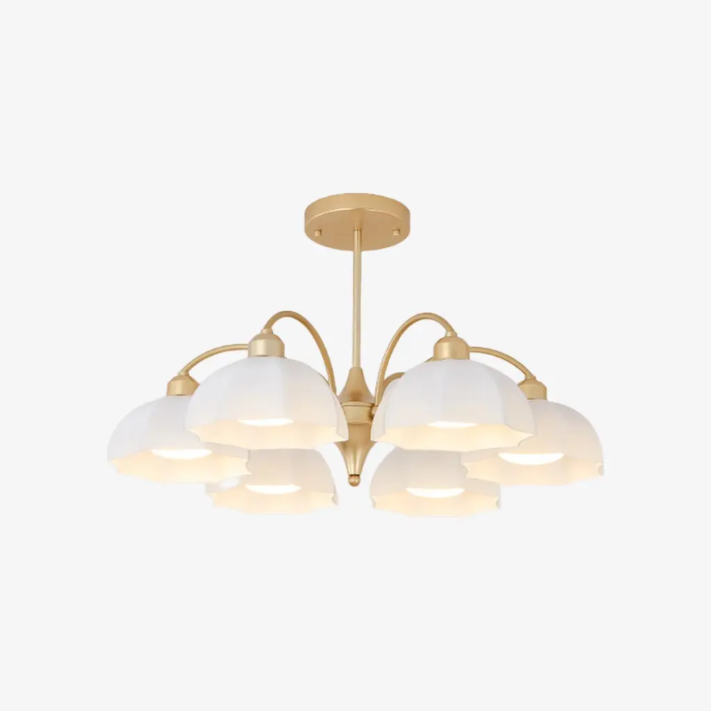 Gold chandelier with 6 lights
