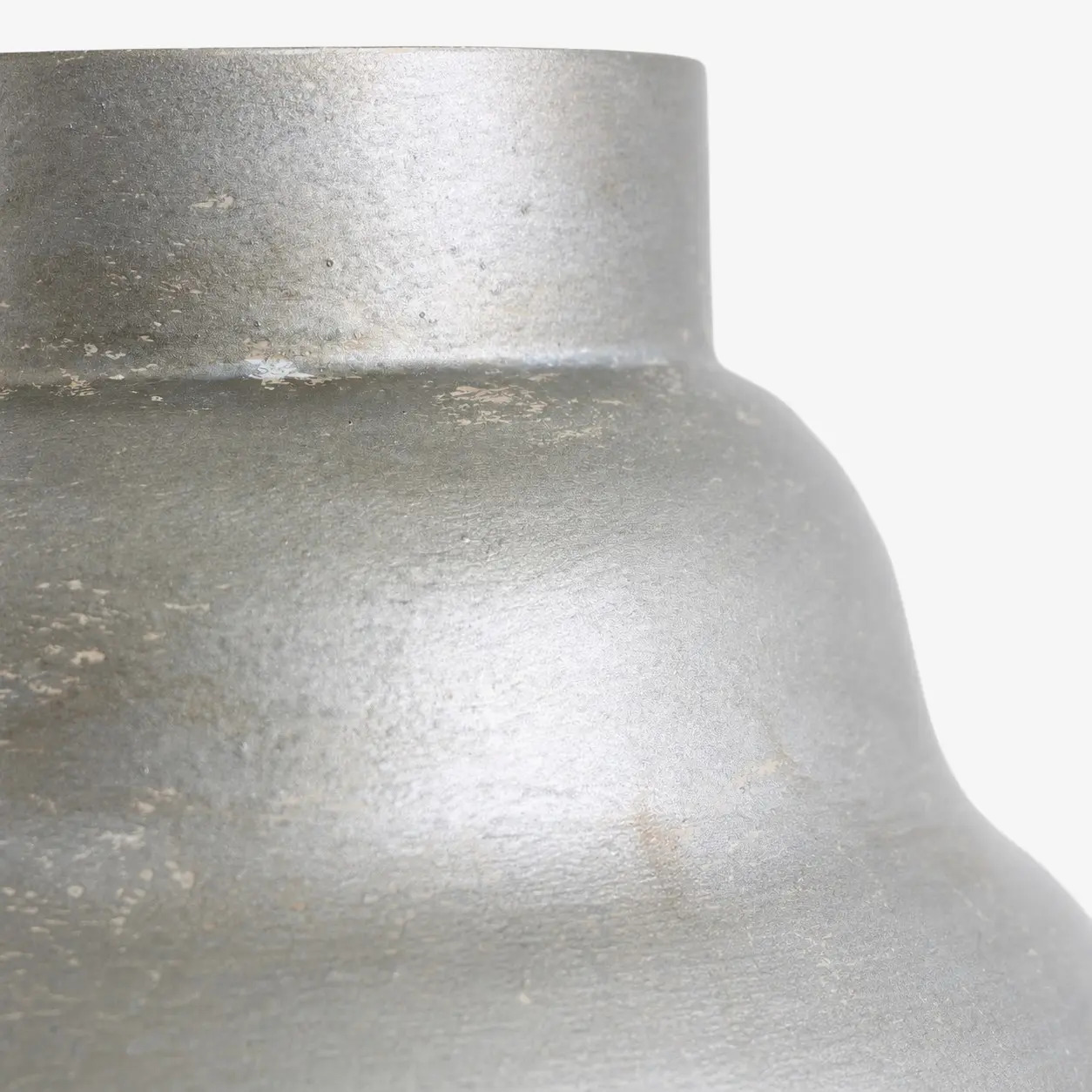 Distressed metal shade surface detail