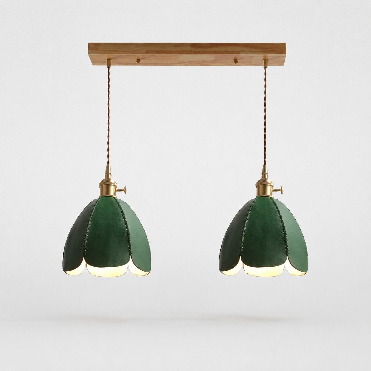 2-Light Linear Pendant / Green