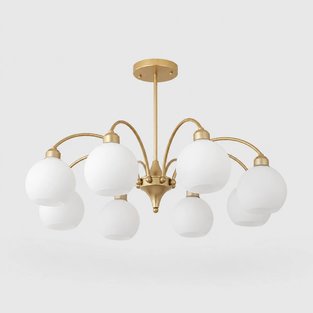Gold 8-light chandelier