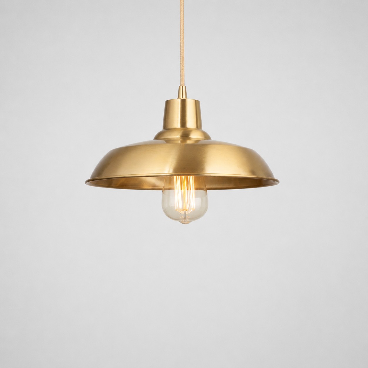 Brass F Style / 27 cm Shade / Coffee Cord