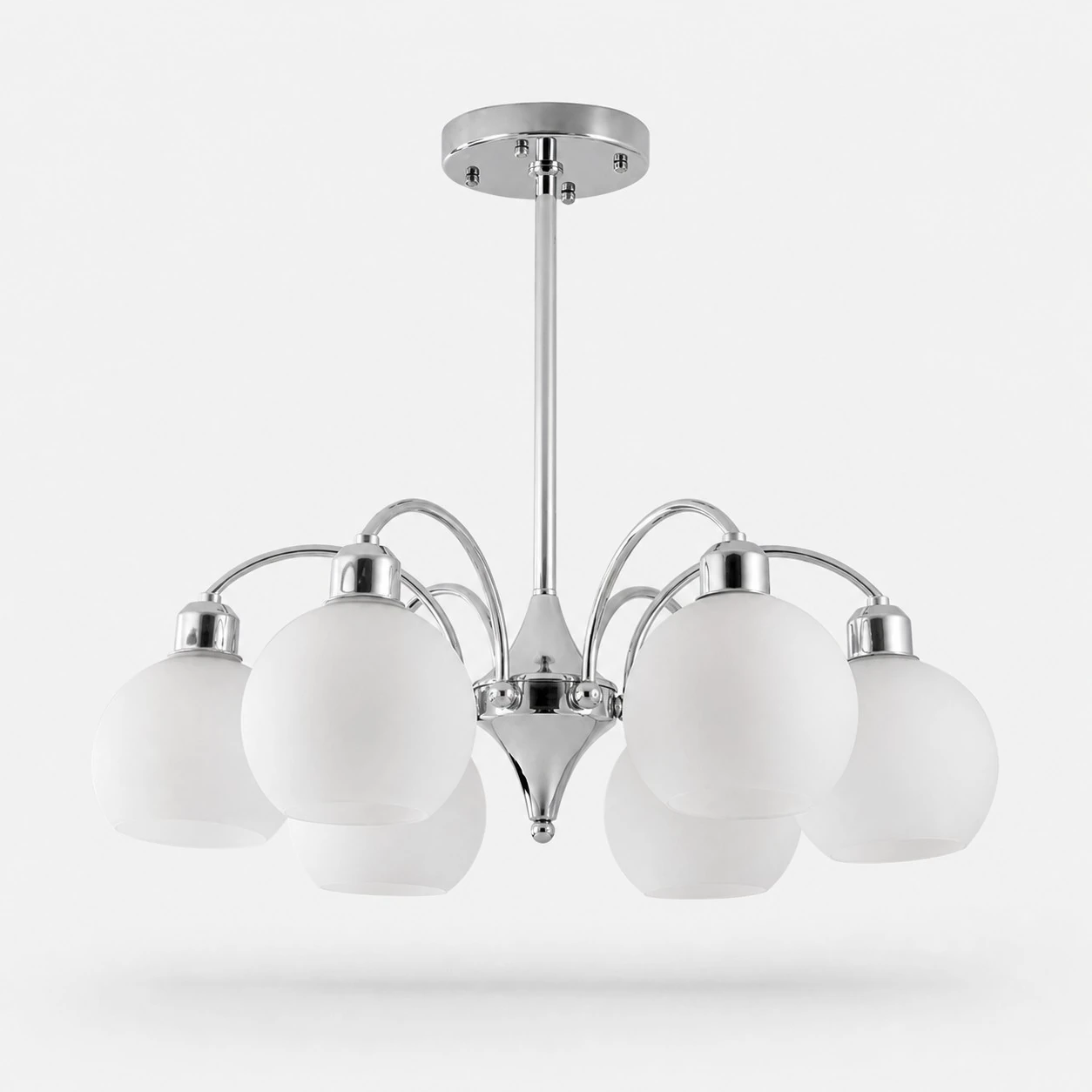 Chrome 6-light chandelier