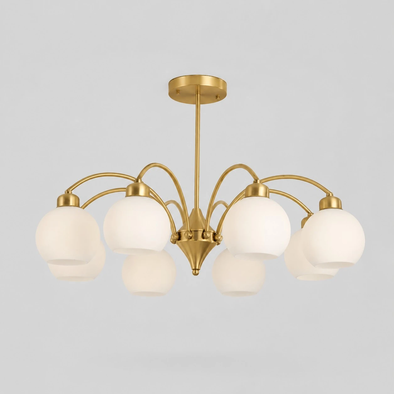Solid brass 8-light chandelier