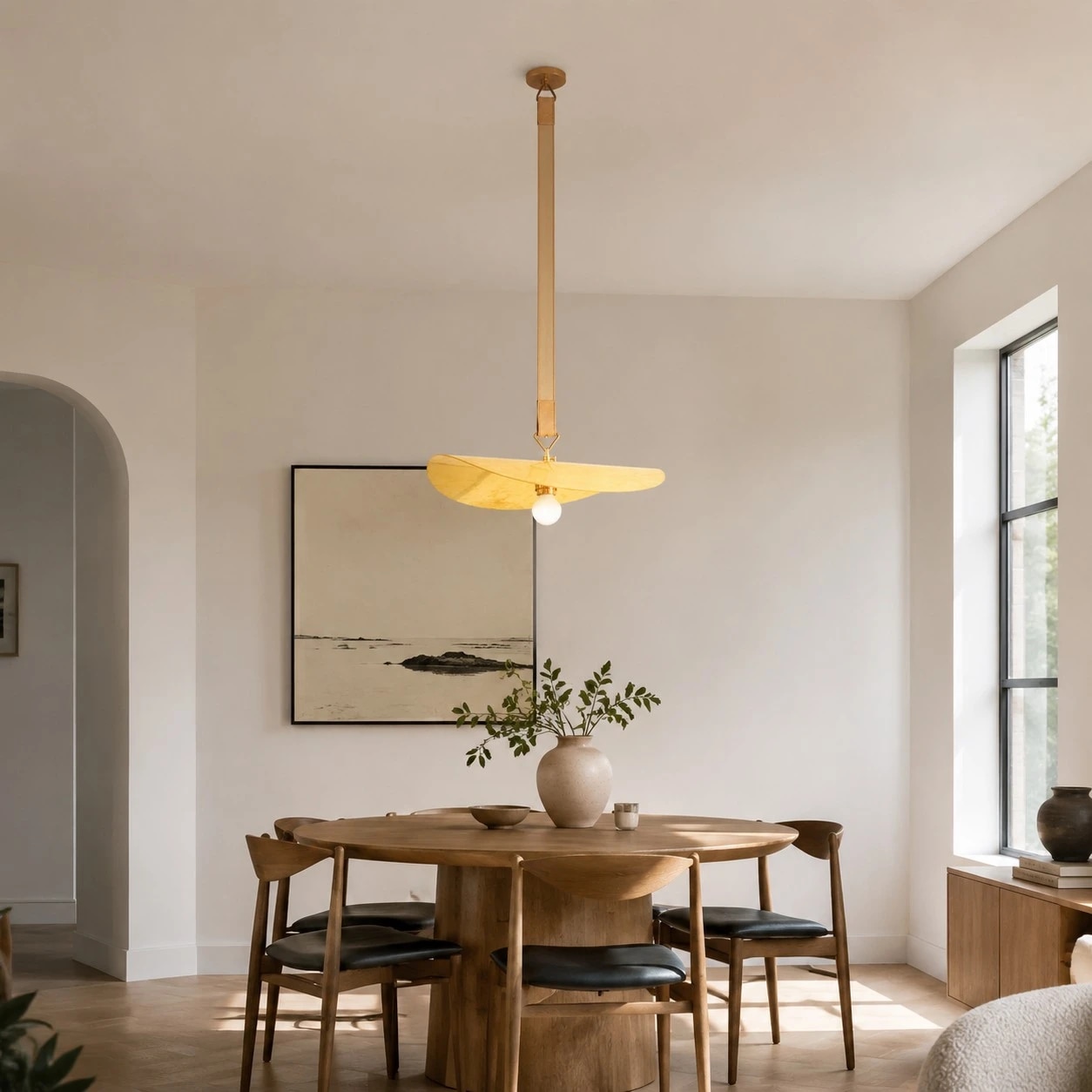 Bright dining room styling reference