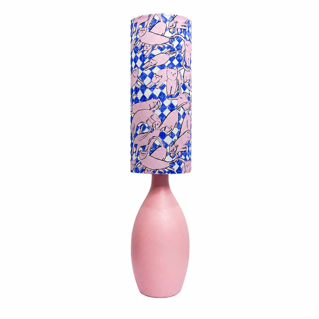Rose print Liberty fabric ceramic table lamp