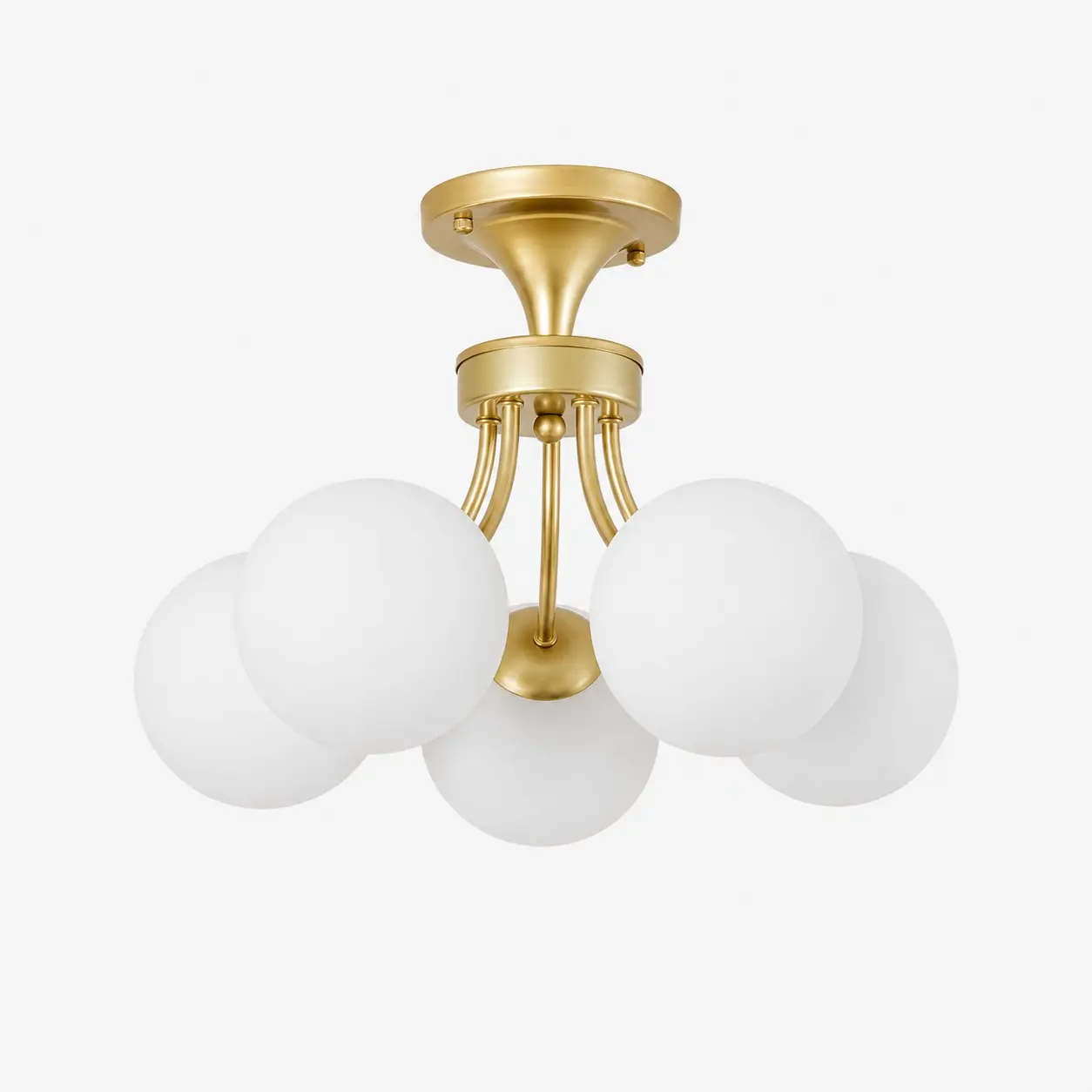 5 heads gold ceiling light